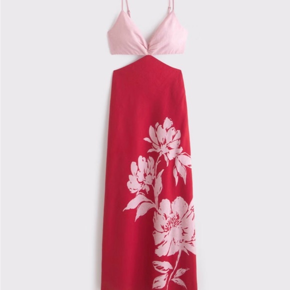 Abercrombie & Fitch Cutout Maxi Dress Size Medium NWT - Picture 6 of 12